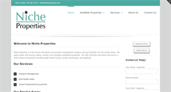 Desktop Screenshot of nicheproperties.com