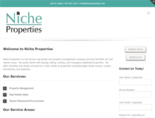 Tablet Screenshot of nicheproperties.com